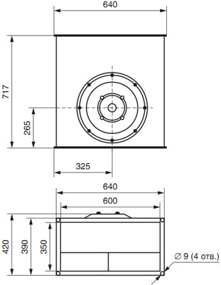 Вентилятор канальный ВКП-60-35-6D Вентилятор канальный ВКП-60-35-6D
