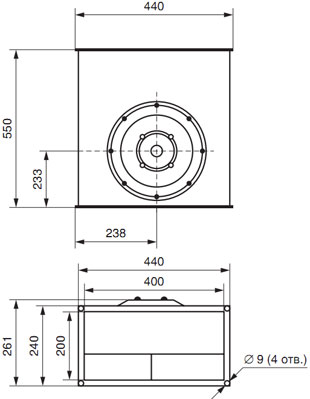 Вентилятор канальный ВКП-40-20-4D Вентилятор канальный ВКП-40-20-4D