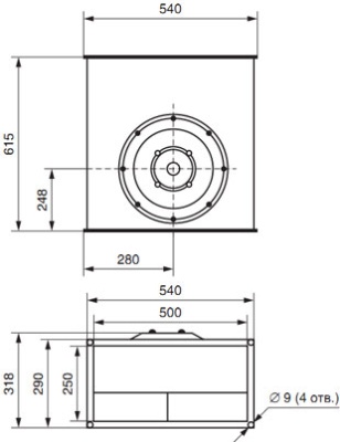 Вентилятор канальный ВКП-50-25-6D Вентилятор канальный ВКП-50-25-6D