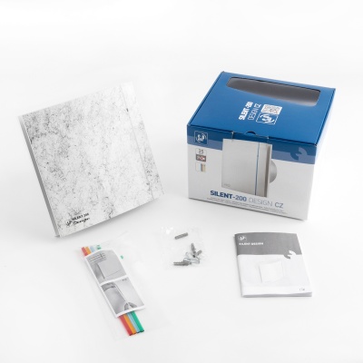 Вентилятор вытяжной бесшумный Soler Palau SILENT-200 CZ MARBLE WHITE DESIGN 4C