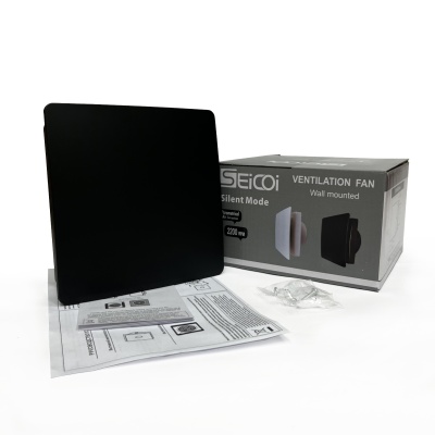 Накладной вентилятор Seicoi Floxy Design 100 Matt Black SMAZ04-01
