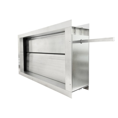 Дроссель-клапан прямоугольный под электропривод (оц. сталь) 600х300