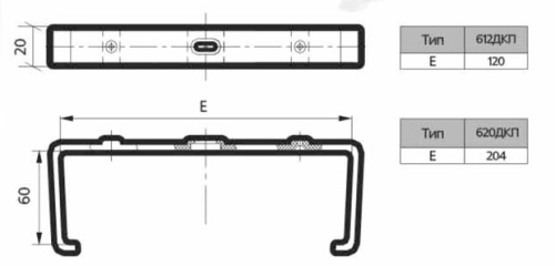 Держатель плоского канала 620ДКП