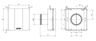 Настенный вентилятор S&P SWF-150 Настенный вентилятор S&P SWF-150