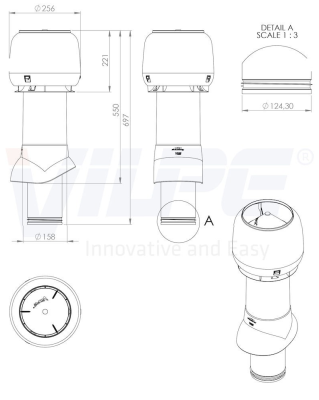 125P/IS/500 Вентиляционный выход, RR11