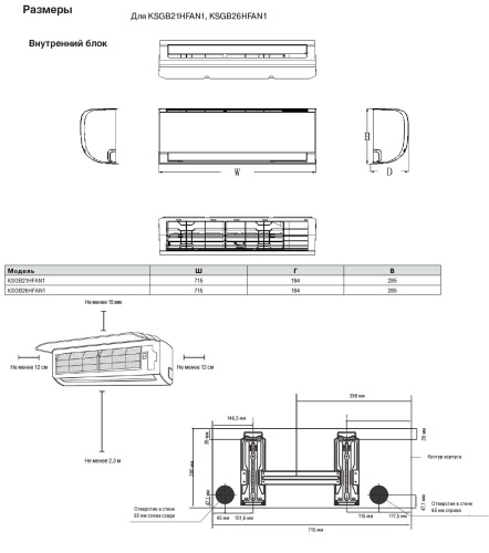 Сплит-система Kentatsu KSGB21HFAN1 / KSRB21HFAN1